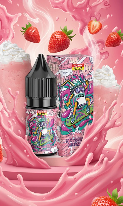 سالت نیکوتین هورنی فلاوا میلک شیک توت‌فرنگی