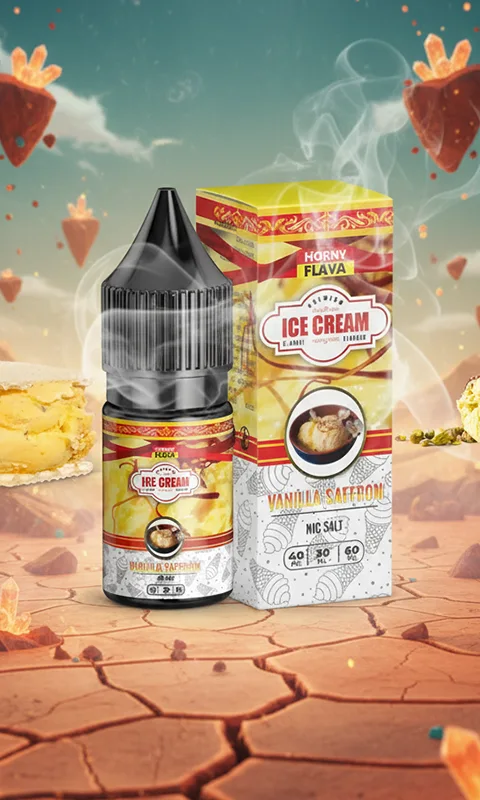 سالت نیکوتین هورنی فلاوا بستنی وانیلی زعفرانی