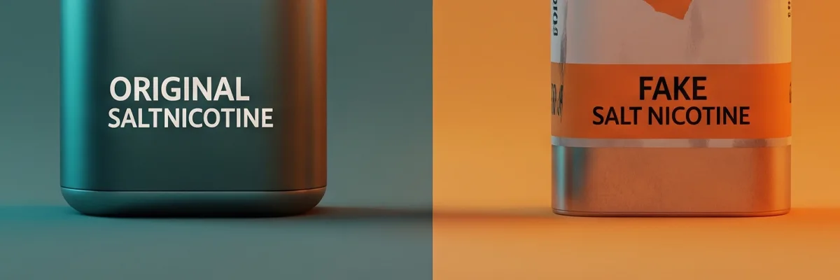 تصویر مقایسه سالت نیکوتین پاد سالت اصلی و تقلبی