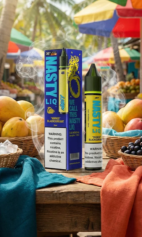 سالت نیکوتین نستی انگورفرنگی انبه Nasty Salt Blackcurrant Mango