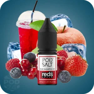 سالت پادسالت تمشک آبی سیب یخ | Pod Salt Blue Raspberry Apple Ice 🧊🍎