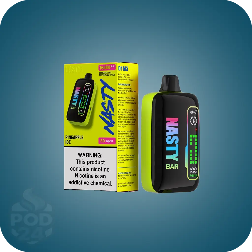 خرید پاد یکبار مصرف نستی ۱۶۰۰۰ پاف | Nasty Bar 16K (نمایشگر دار)