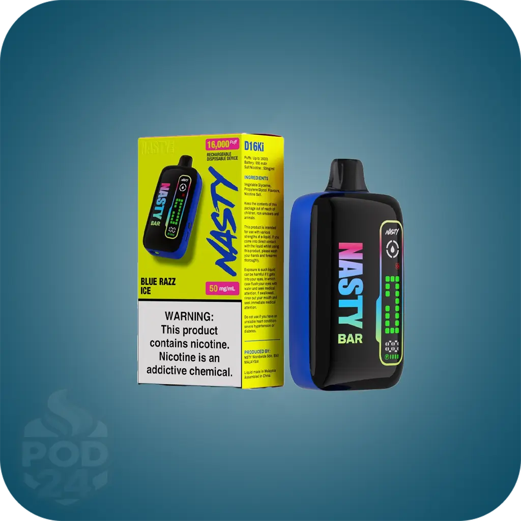 خرید پاد یکبار مصرف نستی ۱۶۰۰۰ پاف | Nasty Bar 16K (نمایشگر دار)