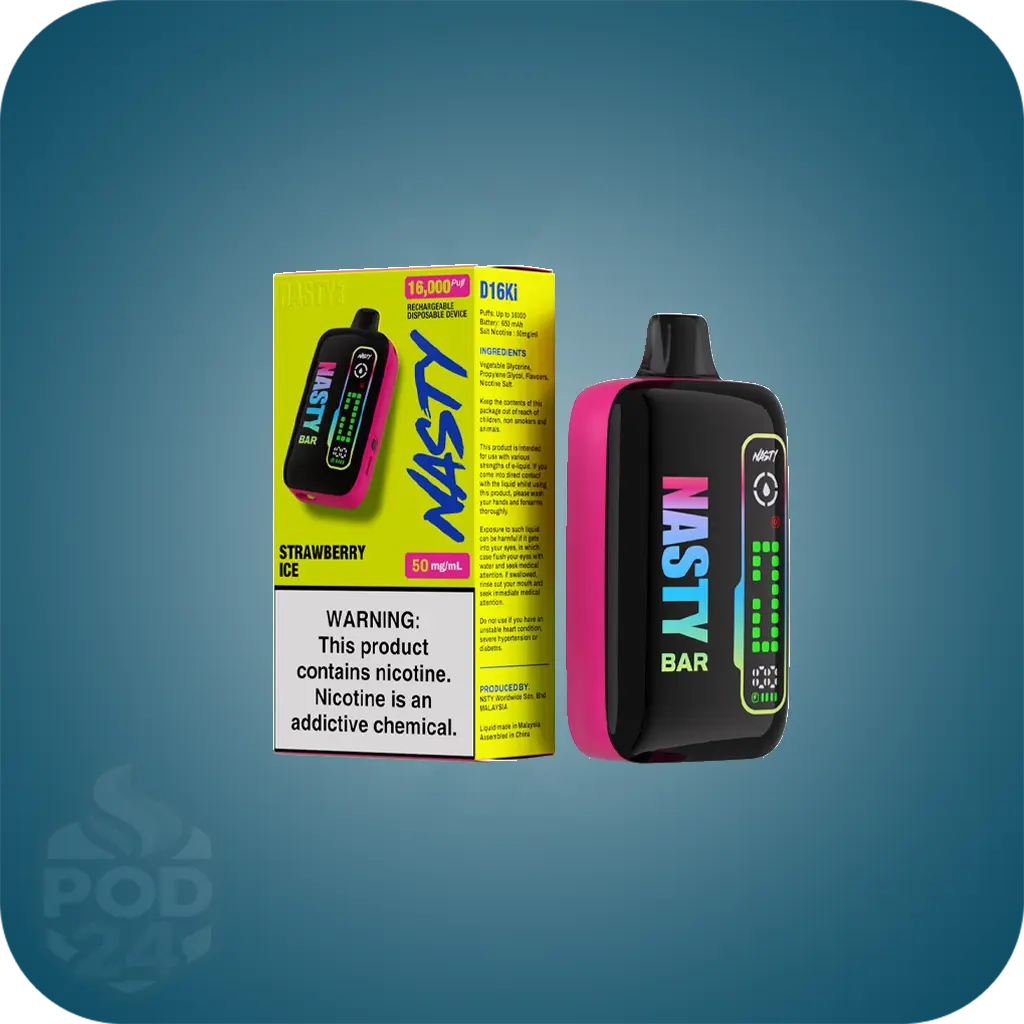 خرید پاد یکبار مصرف نستی ۱۶۰۰۰ پاف | Nasty Bar 16K (نمایشگر دار)