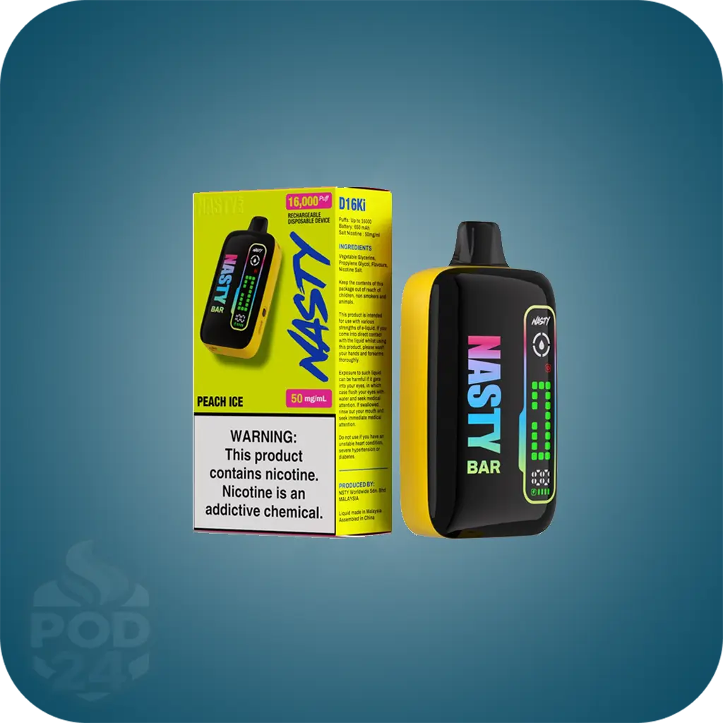 خرید پاد یکبار مصرف نستی ۱۶۰۰۰ پاف | Nasty Bar 16K (نمایشگر دار)