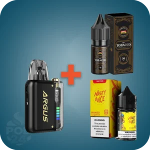 پکیج فول‌ست آرگاس P2 | سالت نستی کاشمن + هورنی تنباکو + کارتریج اضافه